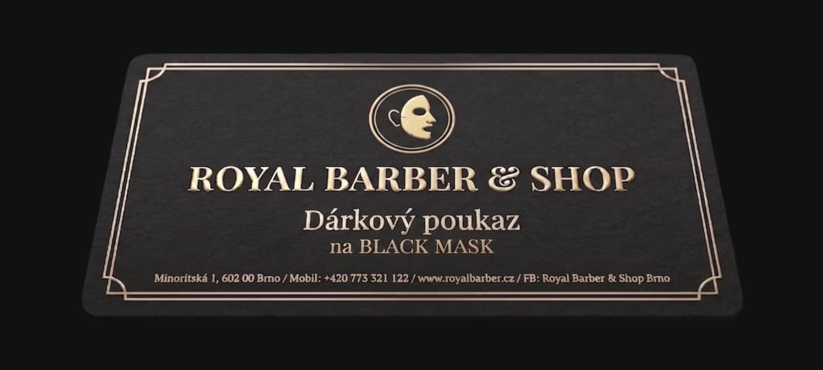 Dárkový poukaz na black mask