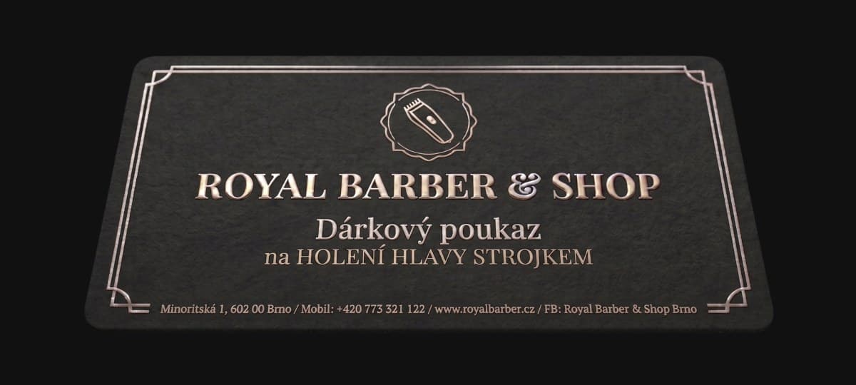 Dárkový poukaz na holení hlavy strojkem